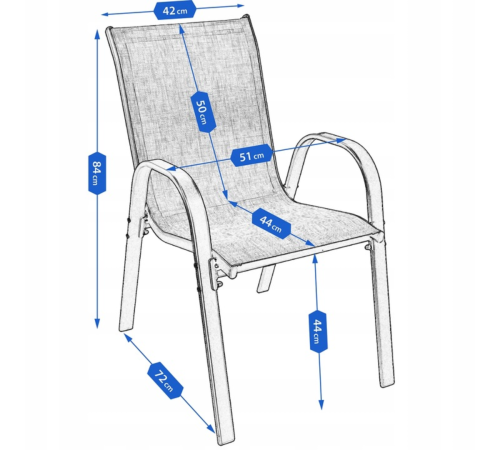 Комплект садових меблів Jumi FIESTA сірий