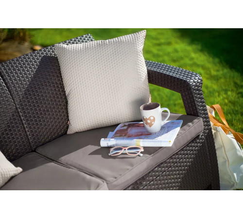 Диван садовий Keter Corfu II Max Love 3-місний, коричневий