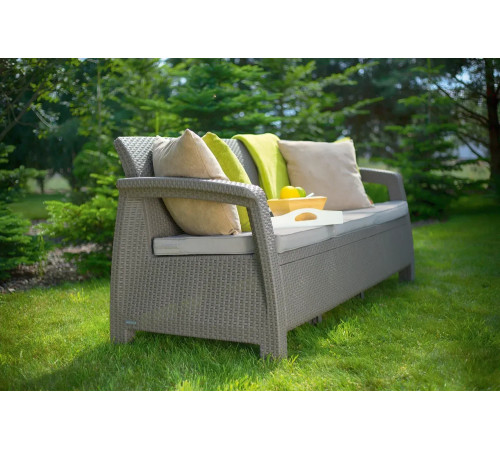 Диван садовий Keter Claire II Max Love 3-місний, капучино