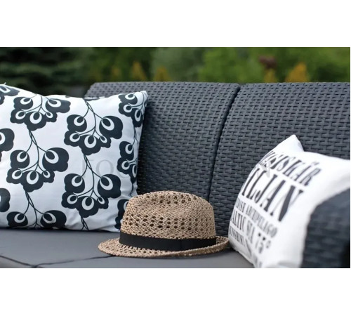 Диван садовий Keter Corfu II Max Love 3-місний, графіт