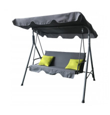 Качеля садова Bonro B-703 A Сіра+салатові подушки