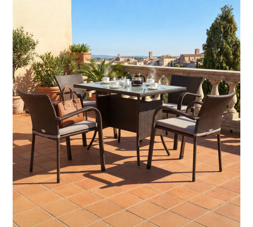 Комплект садових меблів Greengard Комфорт 120, коричневий