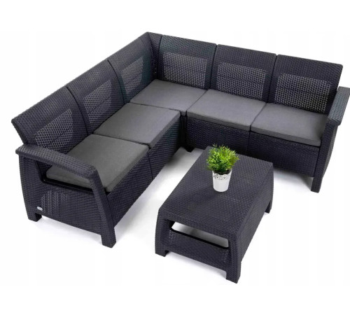 Диван садовий Keter Corfu Relax 5-місний, графіт