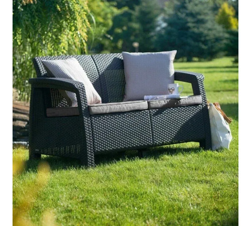 Комплект меблів Keter Corfu Rest 6-місний, графіт