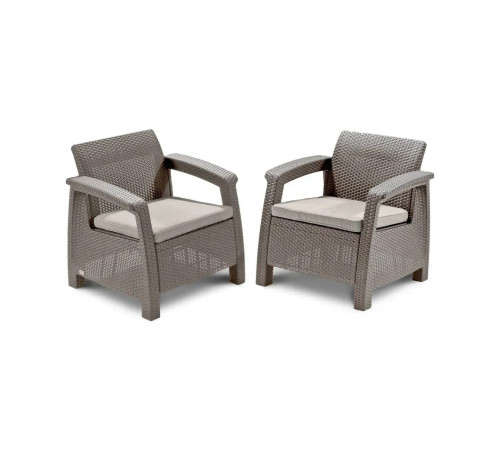 Комплект меблів Keter Corfu Rest 6-місний, капучино