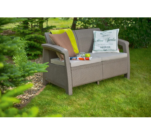 Комплект меблів Keter Corfu Rest 6-місний, капучино