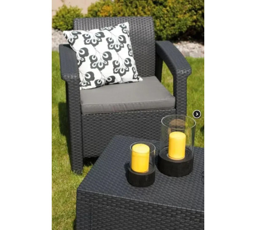 Комплект меблів Keter Corfu weekend 2-місний, графіт