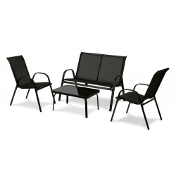 Комплект садових меблів Bonro B-5063 4-місний, чорний