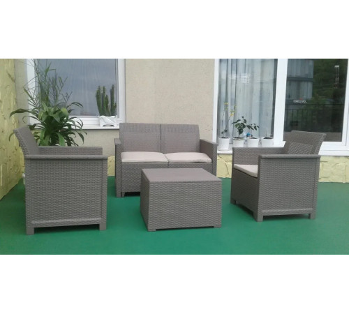 Комплект меблів Keter Elodie 4-місний, капучино