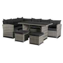 Комплект садових меблів з ротангу MEBEL ELITE Даллас, сірий