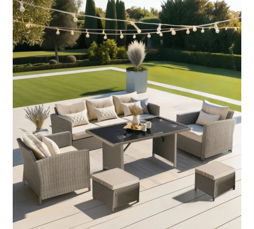 Комплект садових меблів з ротангу MEBEL ELITE Колорадо, бежевий