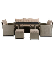 Комплект садових меблів з ротангу MEBEL ELITE Колорадо, бежевий