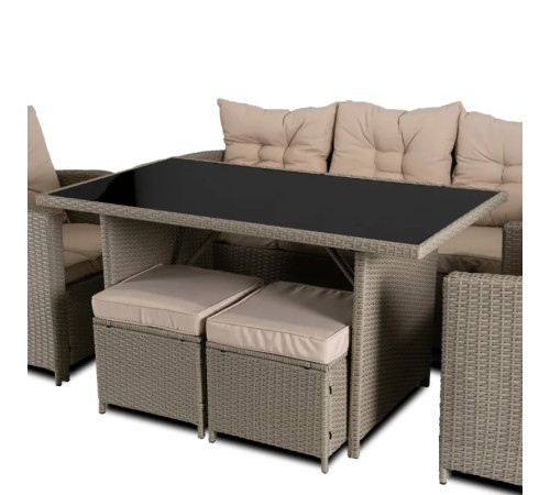 Комплект садових меблів з ротангу MEBEL ELITE Колорадо, бежевий