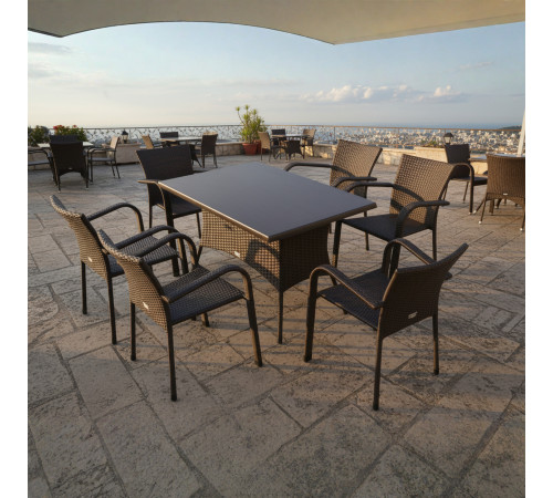 Комплект садових меблів Greengard Сієста, коричневий