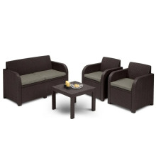 Комплект садових меблів Keter Georgia 4-місний, коричневий