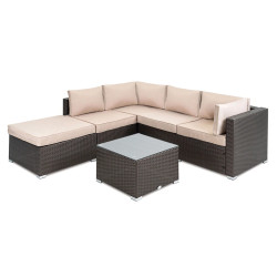 Комплект садових меблів DiVolio Imperia, бежево-коричневий