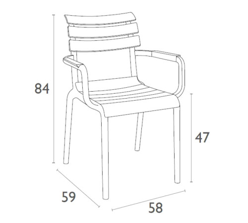 Комплект меблів Siesta Paris with Sky 70, оливковий