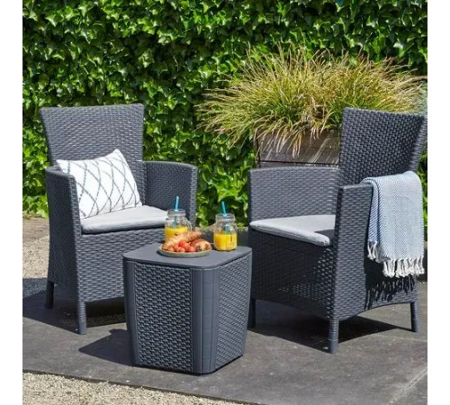 Набір садових меблів Keter Lowa Balcony 2-місний, графіт