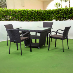 Комплект садових меблів Greengard Чікаго Рт-20170-4, коричневий