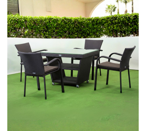 Комплект садових меблів Greengard Чікаго, коричневий