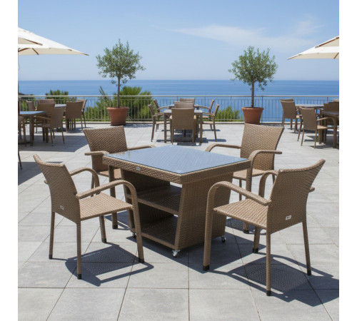 Комплект садових меблів Greengard Чікаго, бежевий