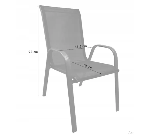 Комплект садових меблів Chomik GARDEN LINE AVRORA, сірий