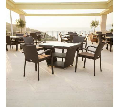 Комплект садових меблів Greengard Чікаго, коричневий