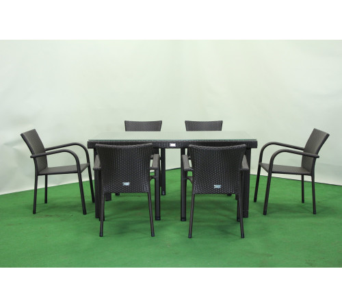 Комплект садових меблів Greengard Вермонт 160, коричневий