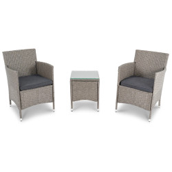 Комплект садових меблів DiVolio Siena, світло-сірий