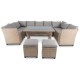 Комплект садових меблів Di Volio Livorno 9-місний, сіро-бежевий