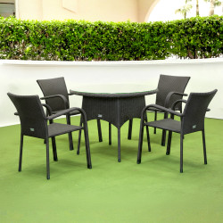 Комплект садових меблів Greengard Балеар Лайт Рт-20194-4, коричнево- чорний