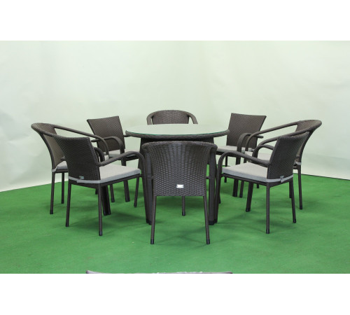 Комплект садових меблів Greengard Балеар Лайт Рт-20194-4, коричнево- чорний