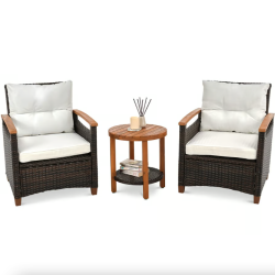 Комплект садових меблів Di Volio Arde, коричнево-бежевий