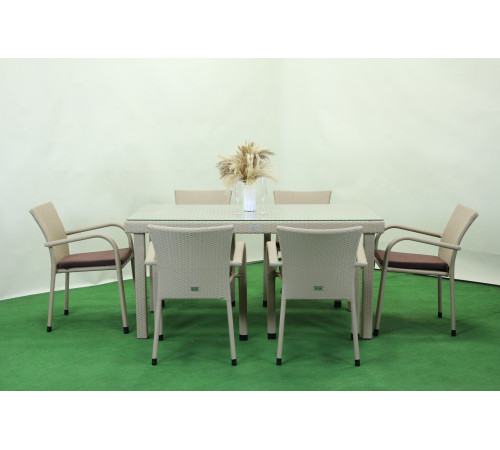 Комплект садових меблів Greengard Вермонт 180, бежевий