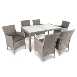 Комплект садових меблів DiVolio VERONA 9 предметів, бежевий