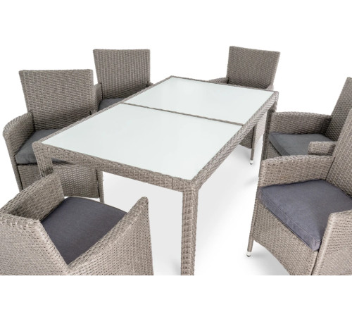 Комплект садових меблів DiVolio VERONA 9 предметів, бежевий