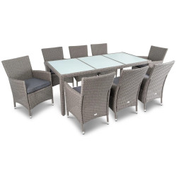Комплект садових меблів Di Volio VERONA 8-місний, сірий