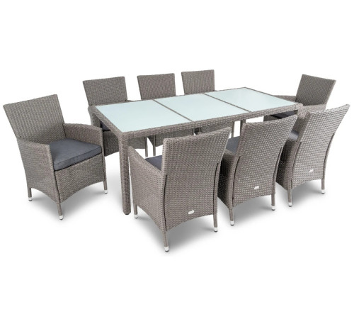 Комплект садових меблів Di Volio VERONA 8-місний, сірий