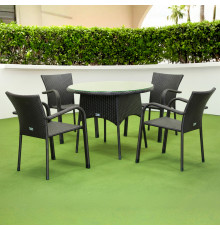 Комплект садових меблів Greengard Балеар Лайт, чорний