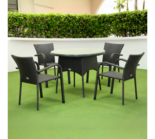 Комплект садових меблів Greengard Балеар Лайт, чорний