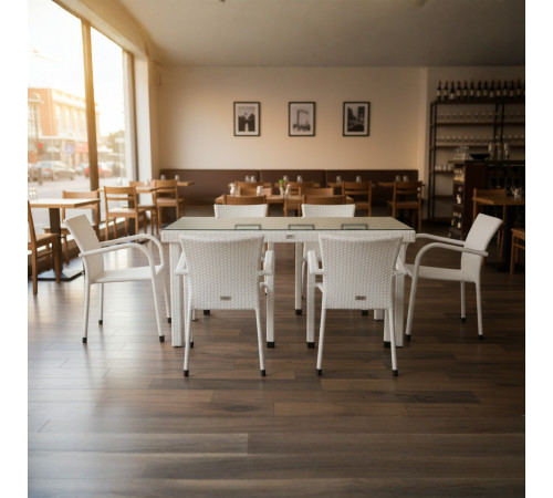 Комплект садових меблів Greengard Вермонт 160, білий