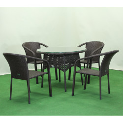 Комплект садових меблів Greengard Балеар Лайт New Рт-20194-8, коричневий