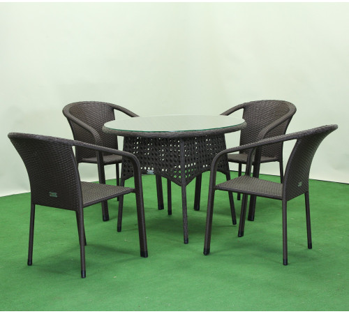 Комплект садових меблів Greengard Балеар Лайт New Рт-20194-8, коричневий