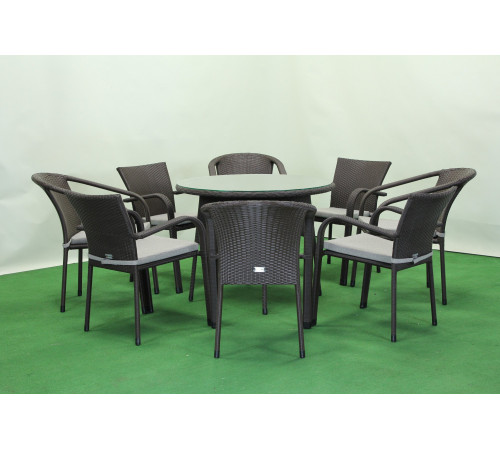 Комплект садових меблів Greengard Балеар Лайт New Рт-20194-8, коричневий