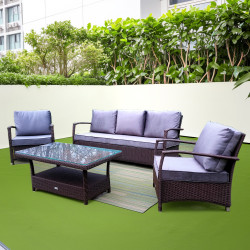 Комплект садових меблів Greengard Бостон, коричнево-сірий