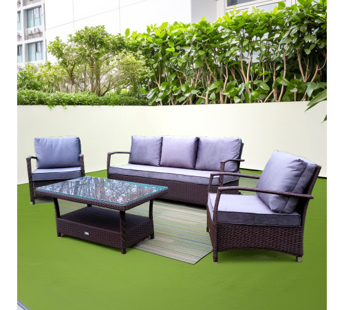 Комплект садових меблів Greengard Бостон, коричнево-сірий