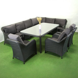 Комплект садових меблів Greengard Версаль Рт-20215-2, коричнево-чорний