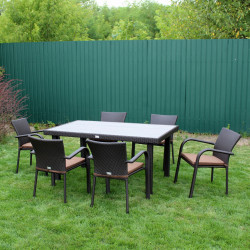 Комплект садових меблів Greengard Верона 160 РТ-20211, коричневий