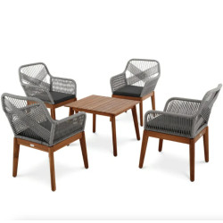 Комплект садових меблів Di Volio Piago 4-місний, сіро-коричневий