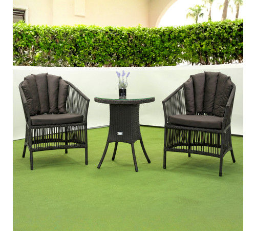 Комплект садових меблів Greengard Дарвін, коричневий